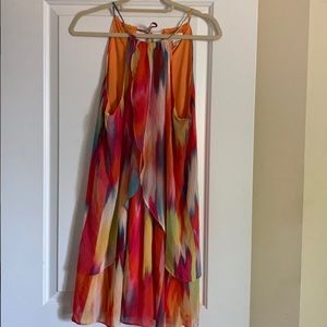 Bisou Bisou  Colorful Halter Style Sz12 Dress